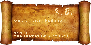 Keresztesi Beatrix névjegykártya